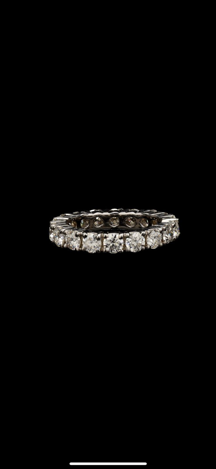 small size Round cut moissanite ring in silver