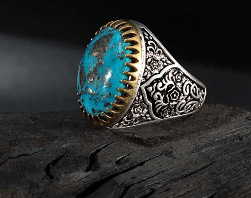 Natural Irani Firoza Stone Original Certified Ring Bracelet Locket & Other Jewelry Making Unheated Untreated A1 Quality Beautiful Turquoise Stone Firoja Ratan for Men & Women