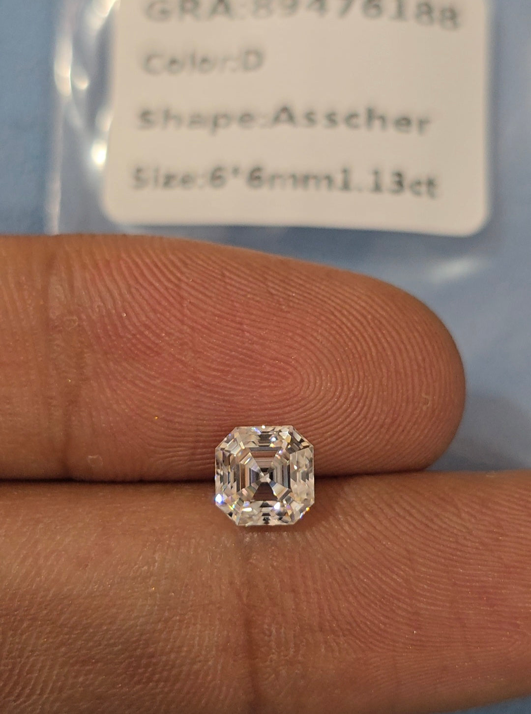 Asscher cut Moissanite