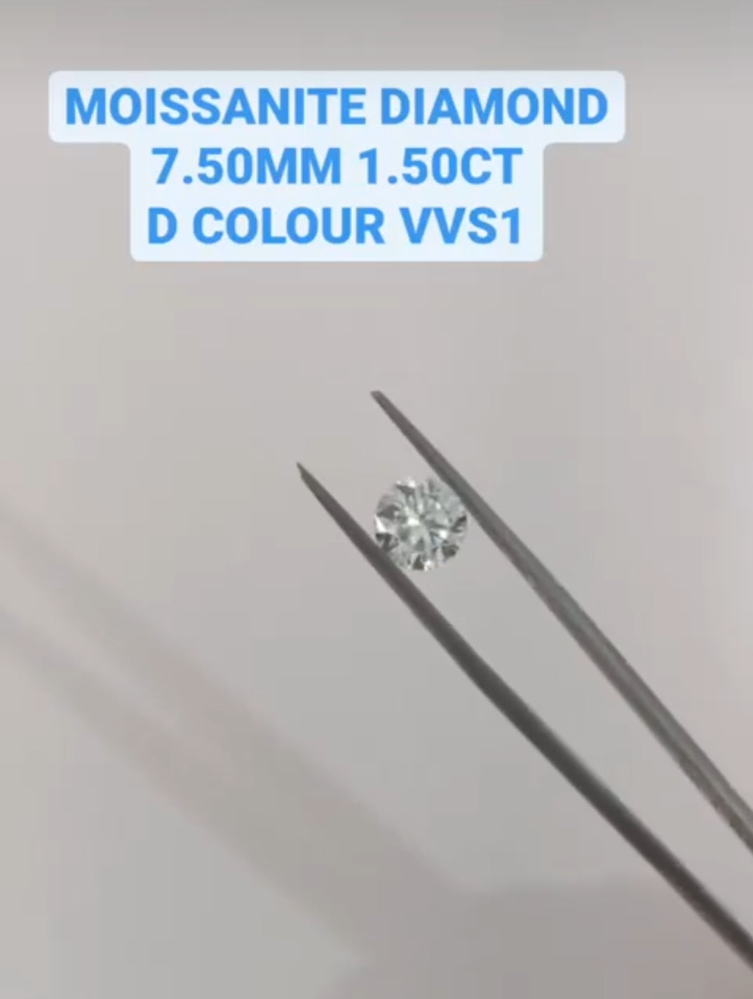 Round cut Moissanite