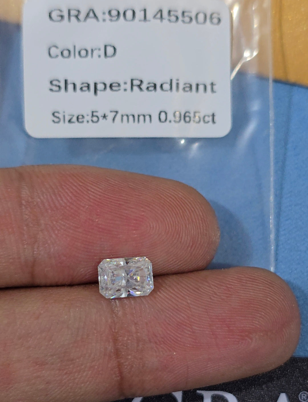 Radiant cut moissanite
