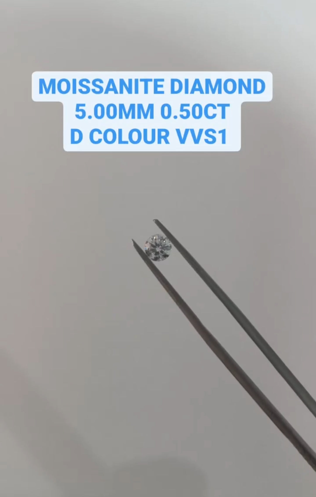 Round cut Moissanite