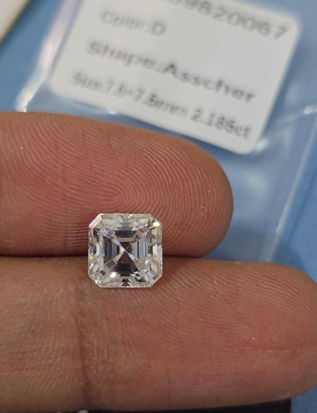 Asscher cut Moissanite