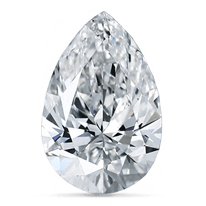 Pear cut moissanite