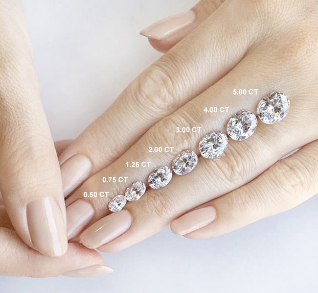Oval cut moissanite