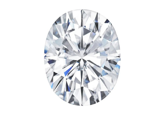 Oval cut moissanite